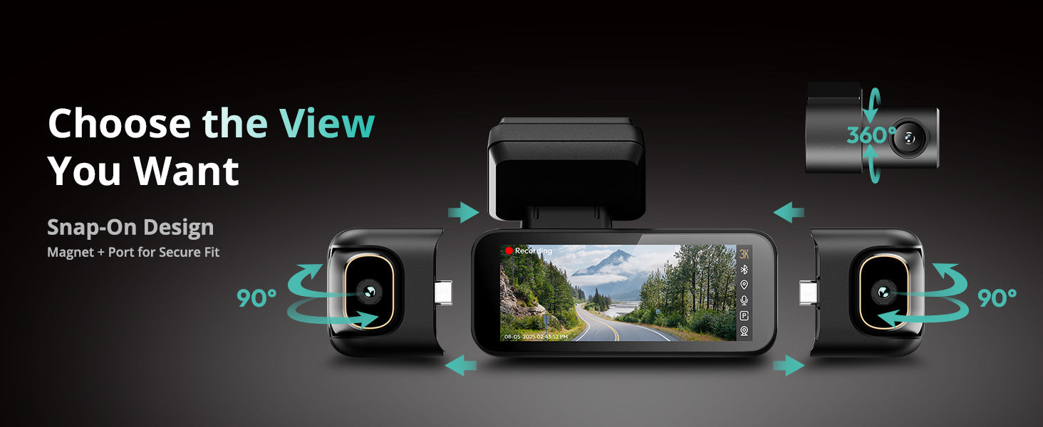 Botslab true 4K dash cam with Sony sensor keeps your car safe from every angle