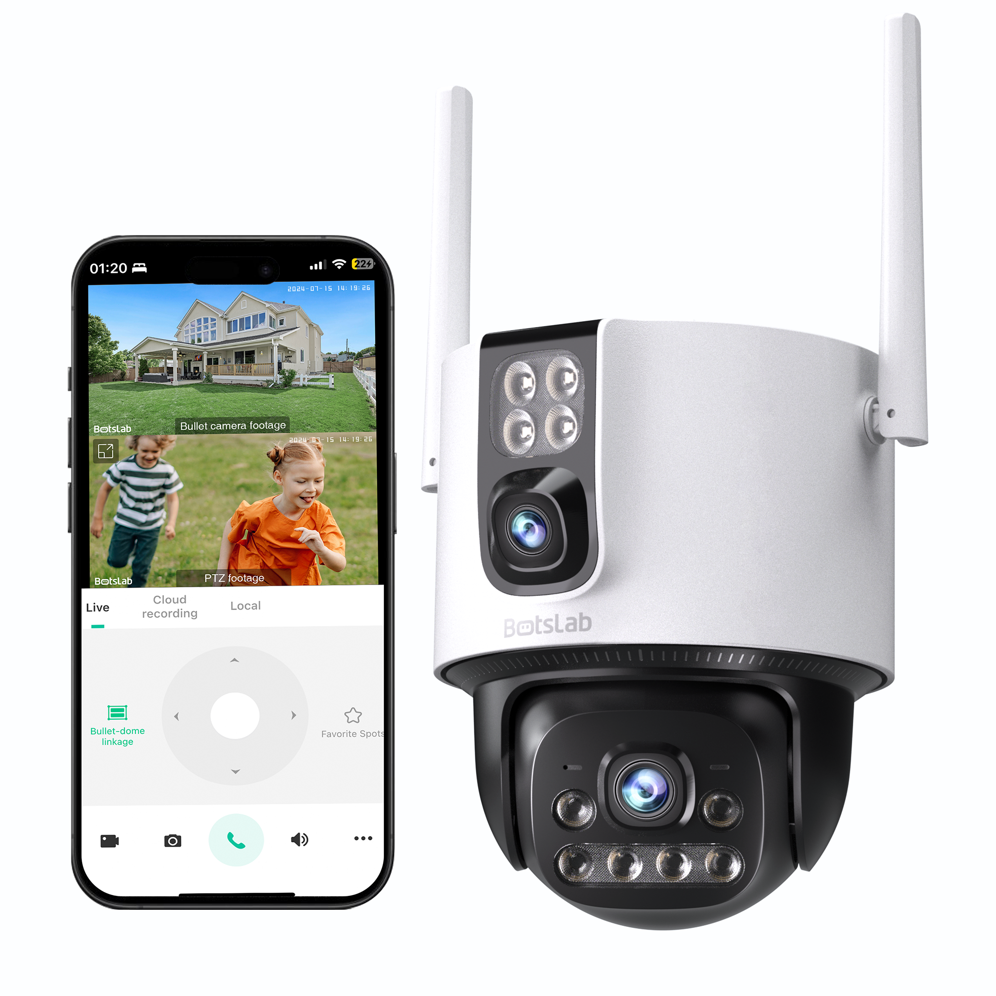 Botslab Dual-Lens PTZ Outdoor Security Camera W315