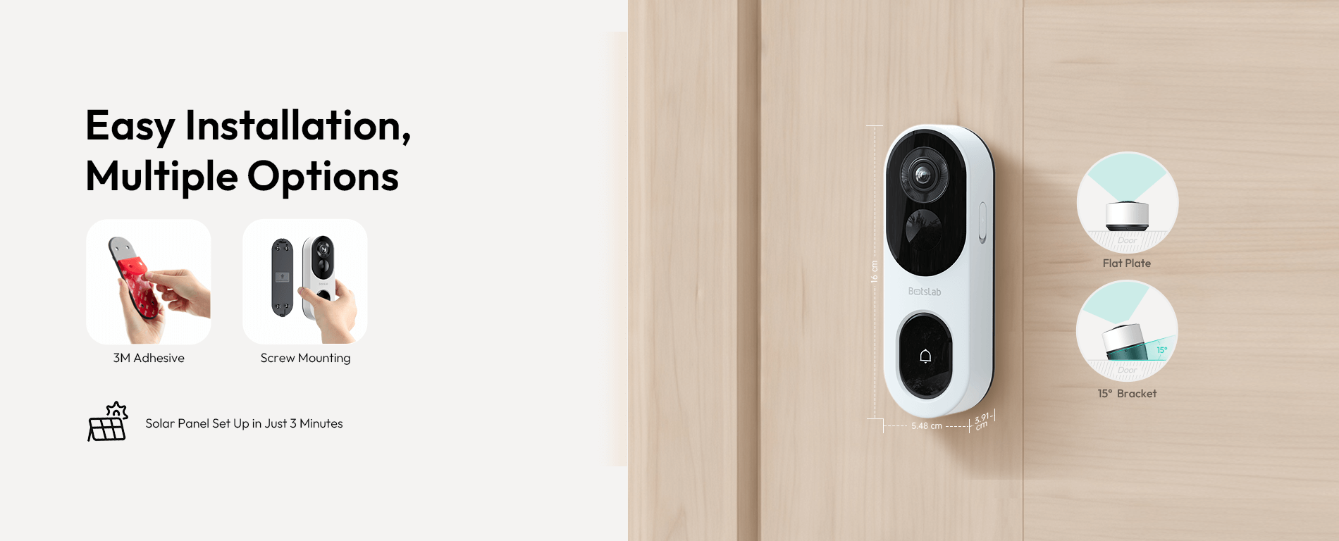 Load video: Botslab Video Doorbell Elite R810SE – Flat Mount Installation Guide