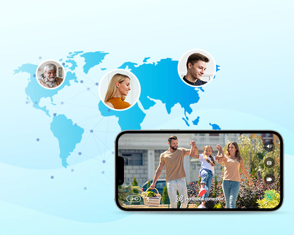 Doorbell R811s + 4 AI Cameras Base Station System W510 Home Security Bundle