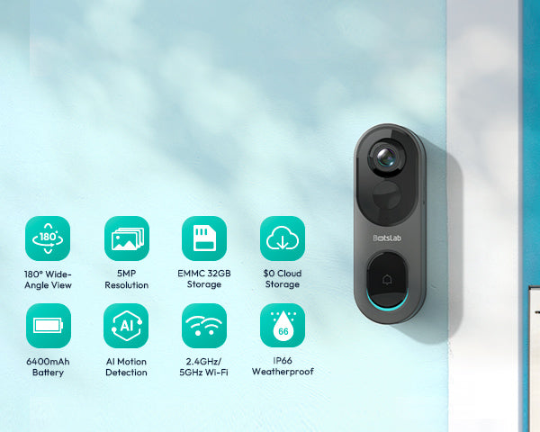 Doorbell R811s + 4 AI Cameras Base Station System W510 Home Security Bundle