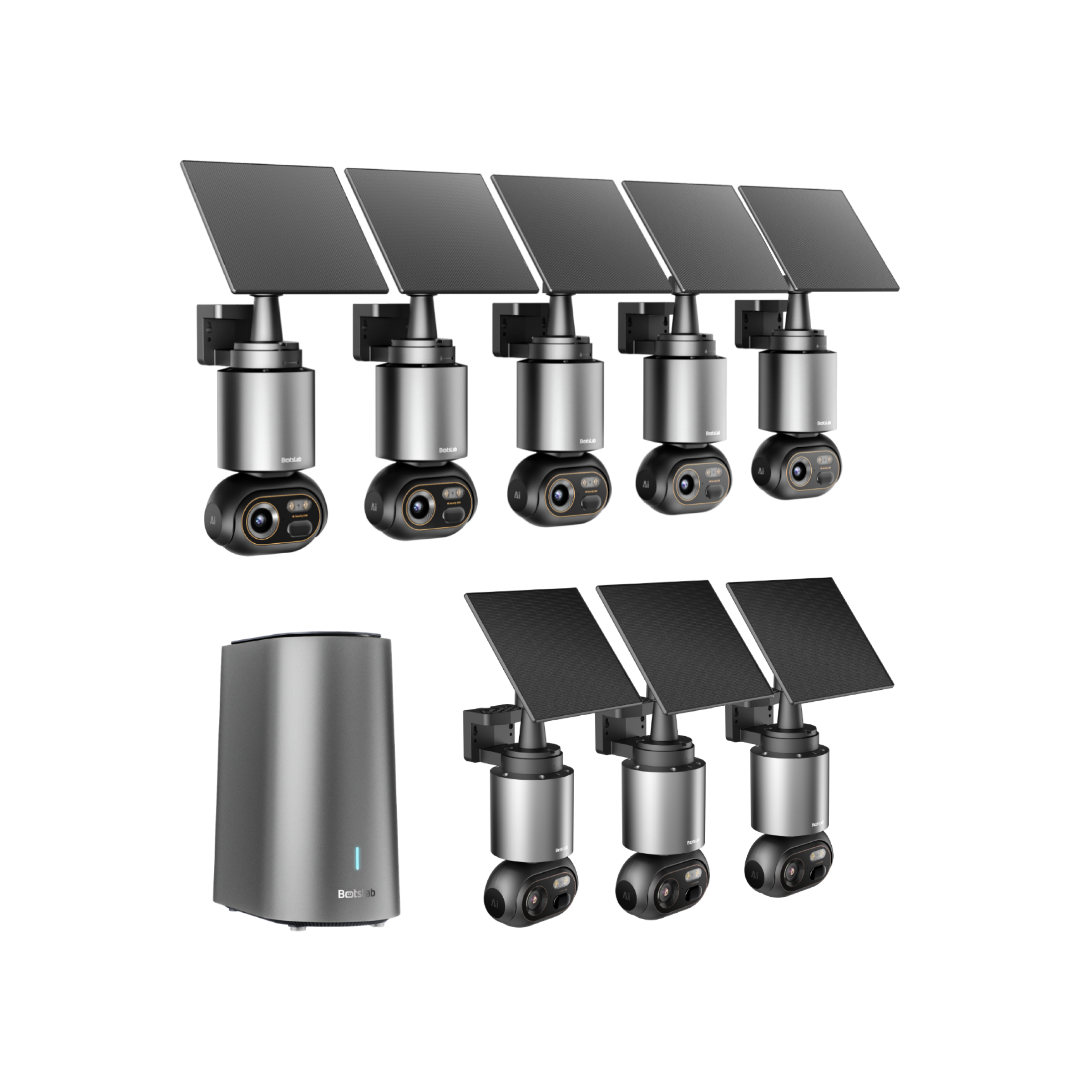 W510 4K AI Security Camera System | 8-Camera Kit