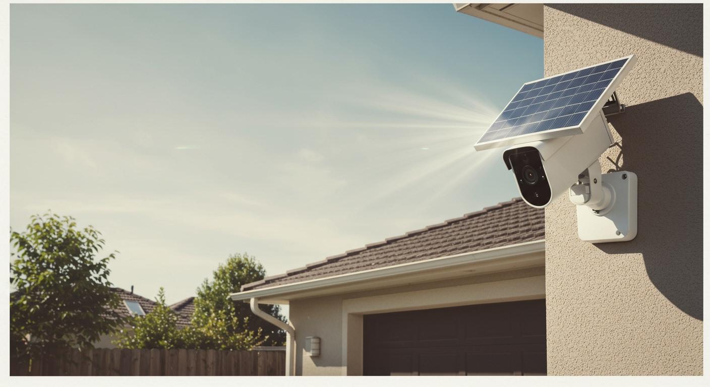 How much sunlight outdoor solar security camera needs