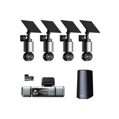 Security 4-Cam W510 + G980H Multi- Channel 4 Cameras Dash Cam Bundle EU