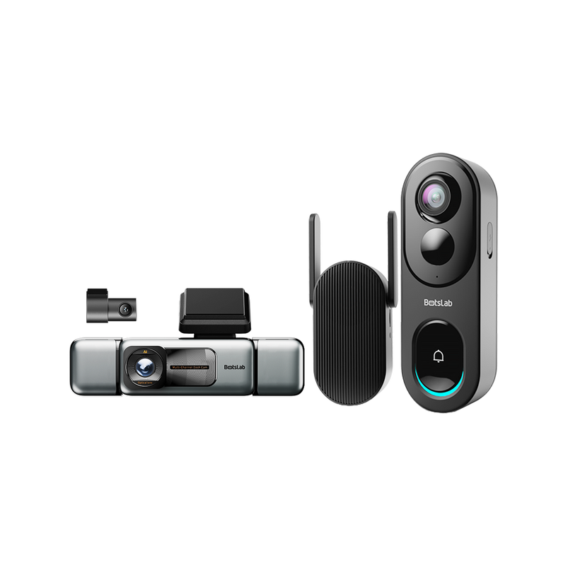 Home & Drive Security Bundle: G980H 4-Channel  Dash Cam + R810 Video Doorbell