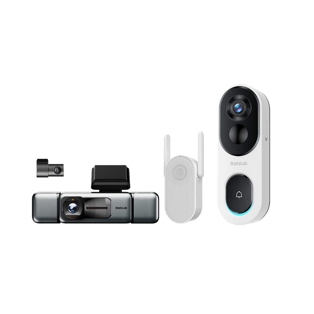 Botslab G980H 4-Channel  Dash Cam & Video Doorbell R810 SE Bundle