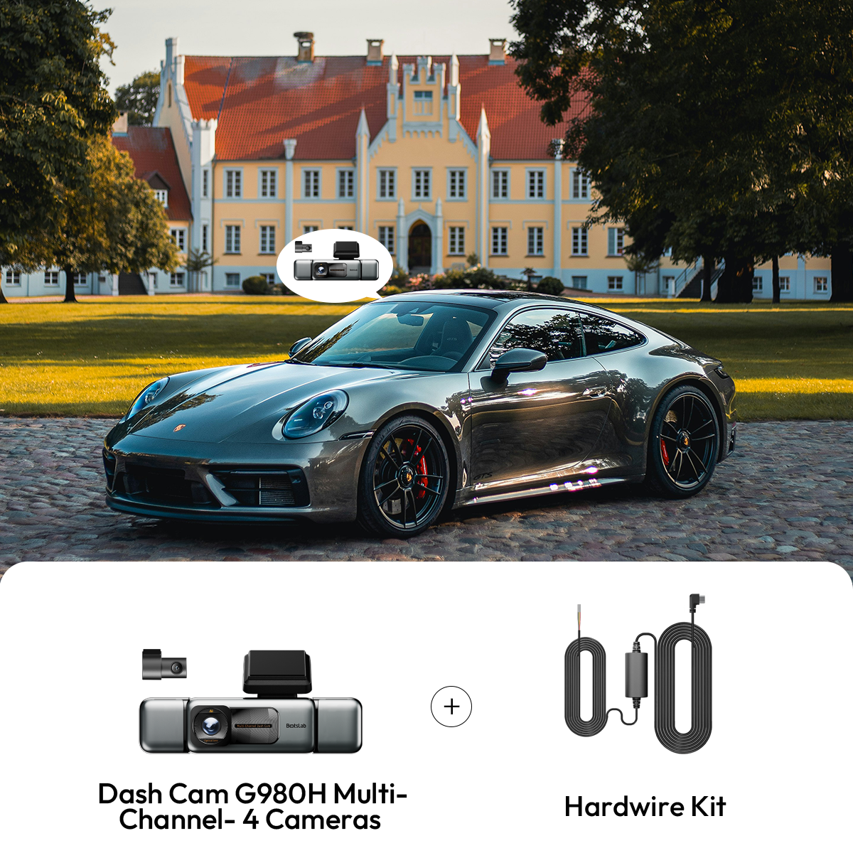 G980H 4-Channel Dash Cam + Type-C Hardwire