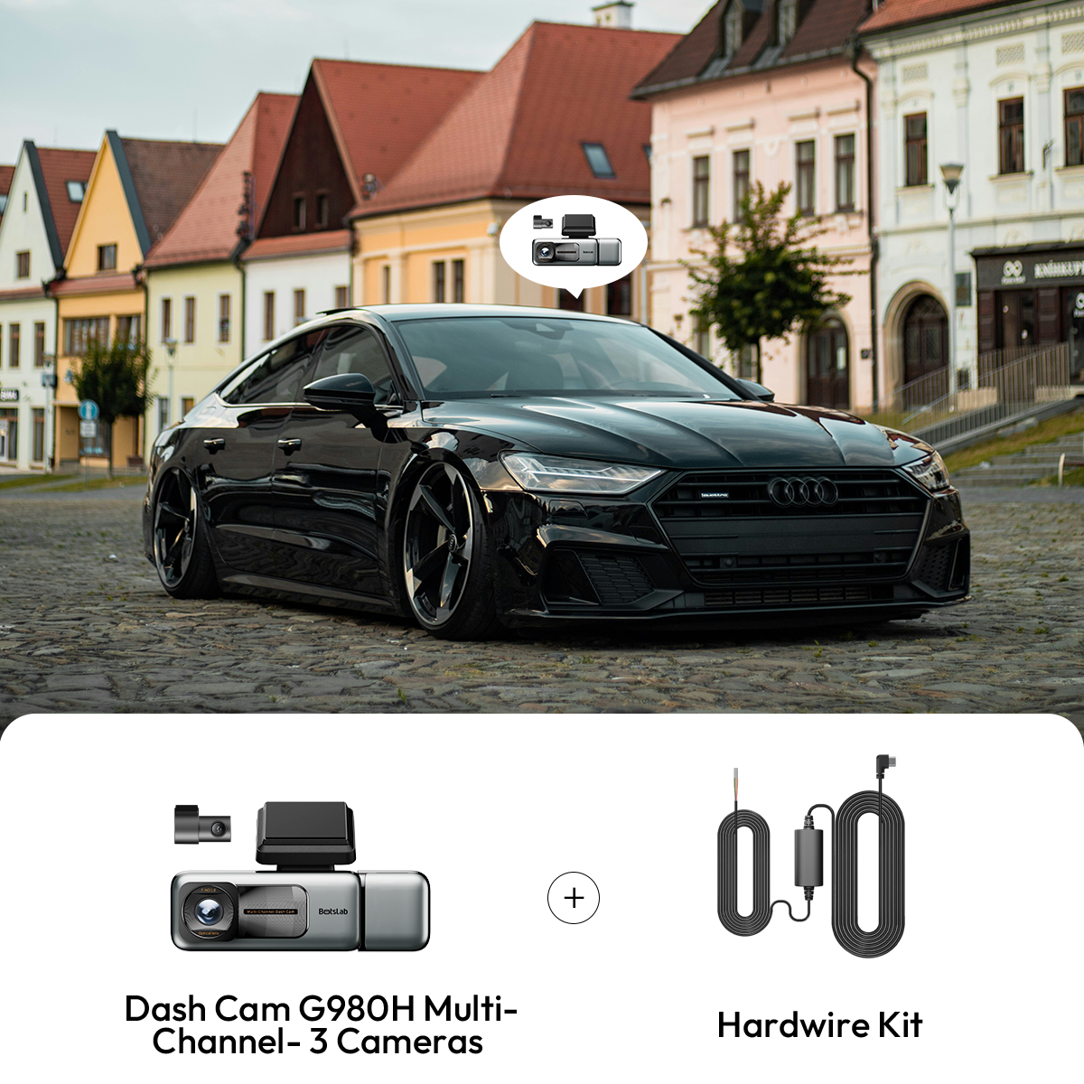 G980H 3-Channel Dash Cam + Type-C Hardwire