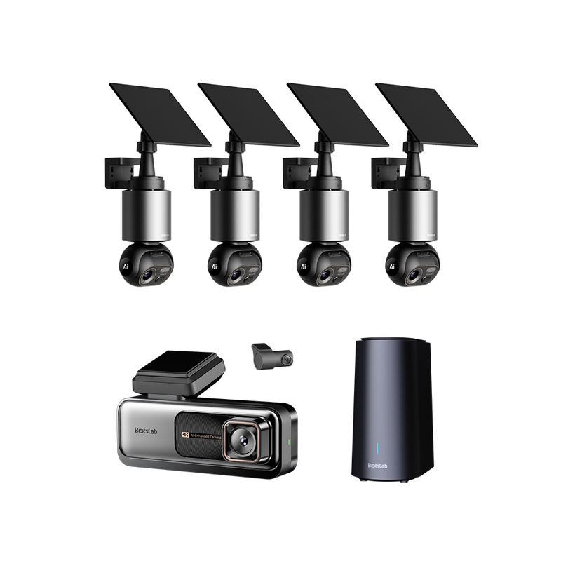 Home & Drive Security Bundle: G980H Pro Dash Cam + W510 4-Cam Outdoor Camera