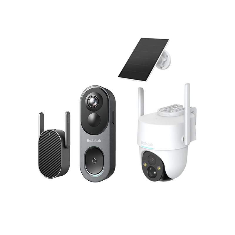 Botslab Home Security Bundle: W313 Outdoor Camera + R811s Video Doorbell