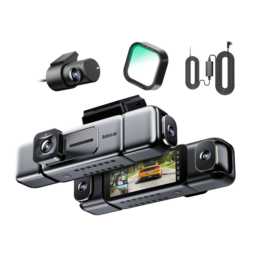 G980H 4-Camera Dash Cam + CPL Filter & Type-C Hardwire