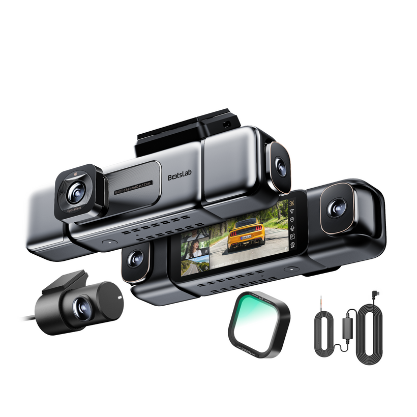 G980H 4-Camera Dash Cam + CPL Filter & Type-C Hardwire