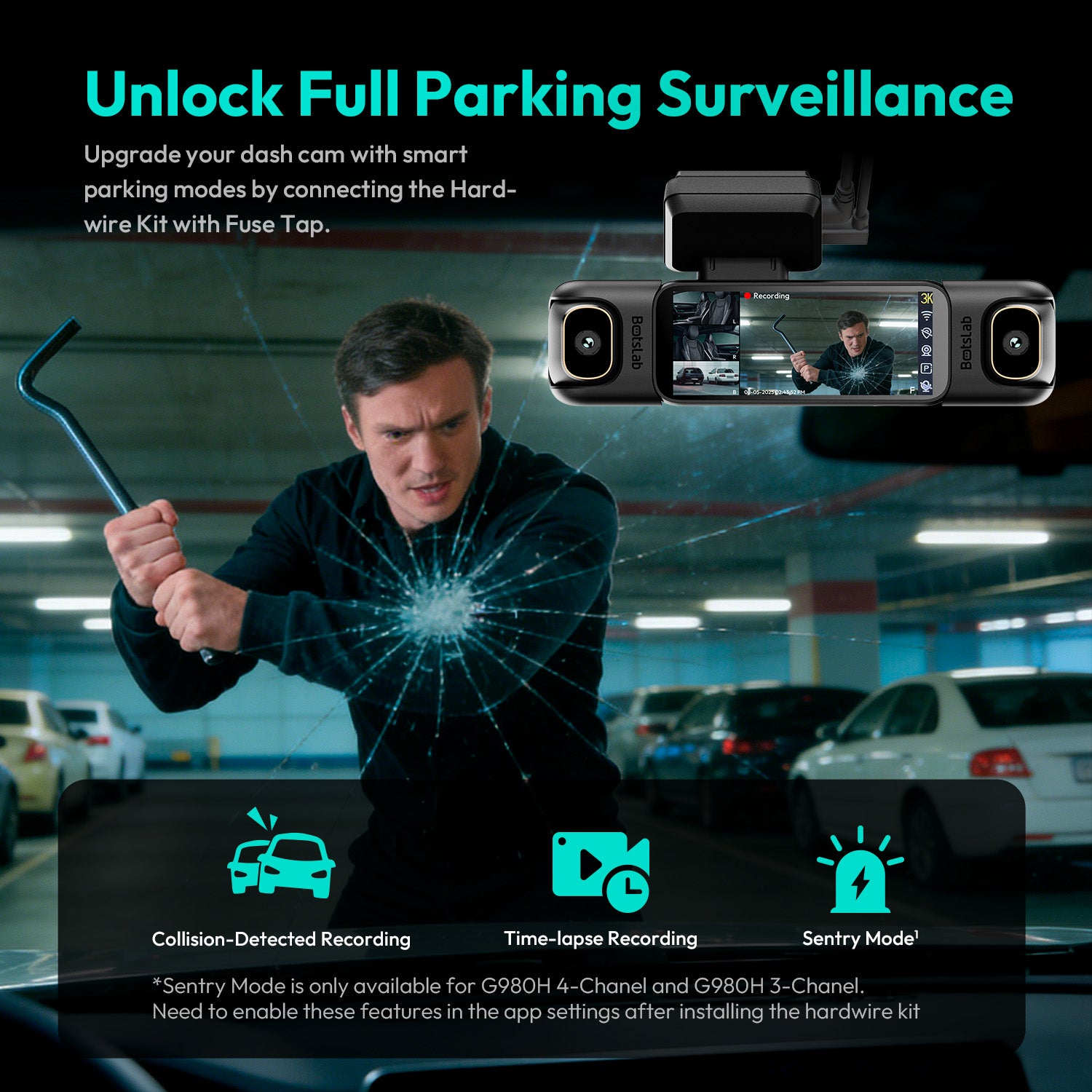 Type C Hardwire Kit with Fuse Tap for G980H Series Dash Cams