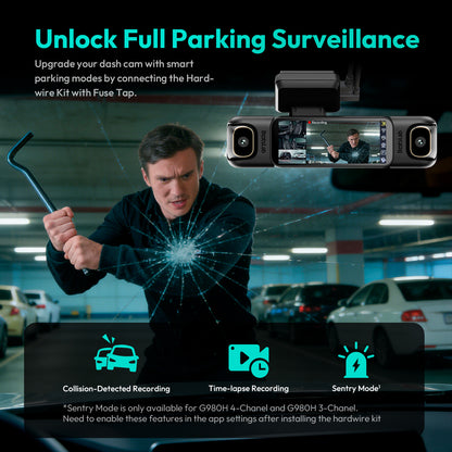 Kit de cableado tipo C exclusivo para BOTSLAB Dash Cam G980H/G980H Pro