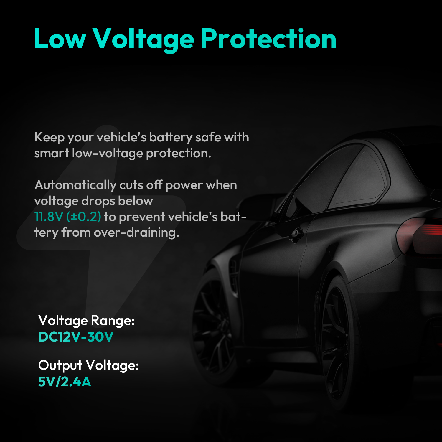 Type C Hardwire Kit with Fuse Tap for G980H Series Dash Cams