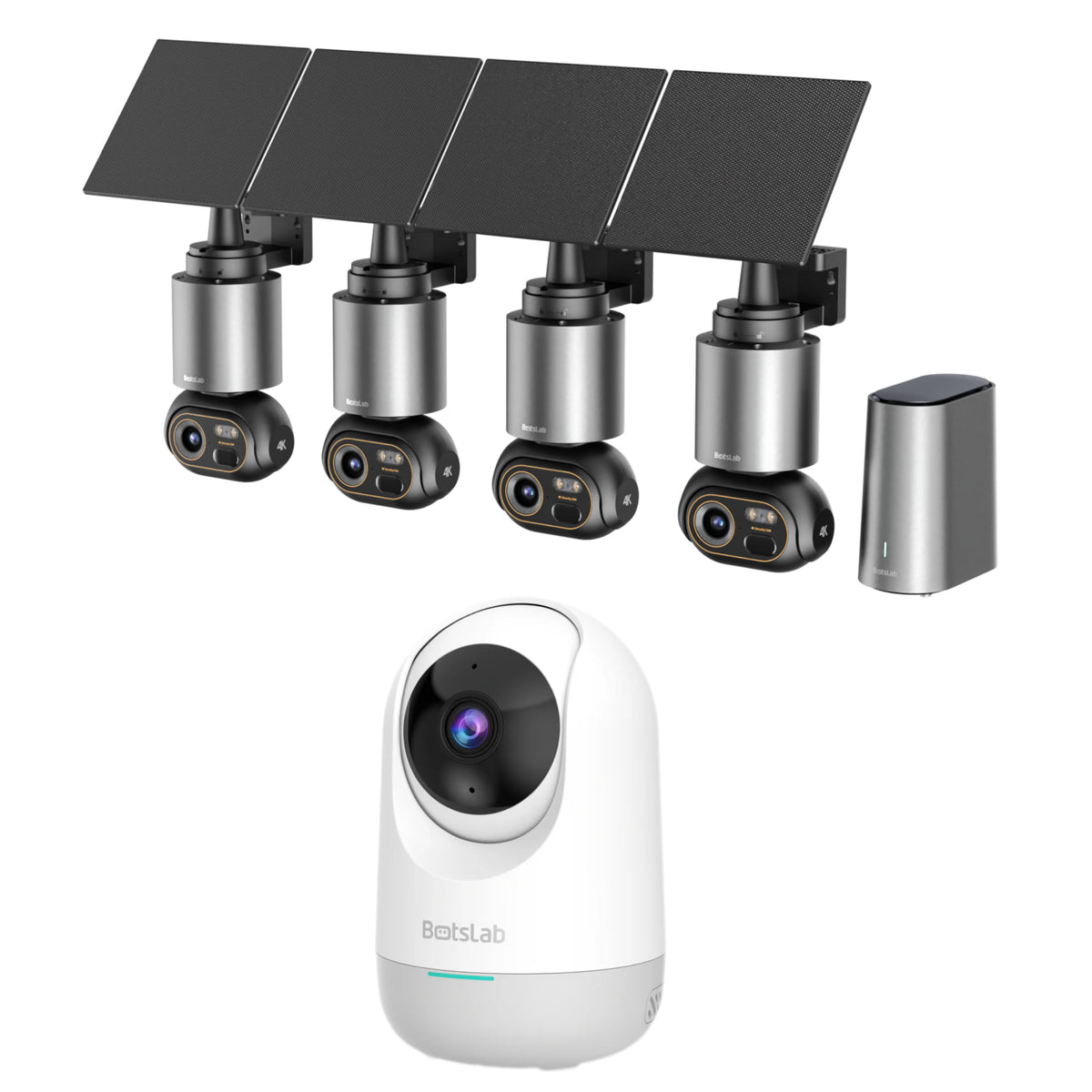 Indoor & Outdoor Security Bundle: W510 4-Cam Kit + C212