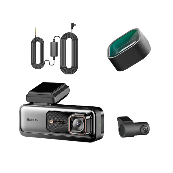 4k Dual Dash Cam | Hard Wired Dash Cam + CPL Filter | Botslab G980H