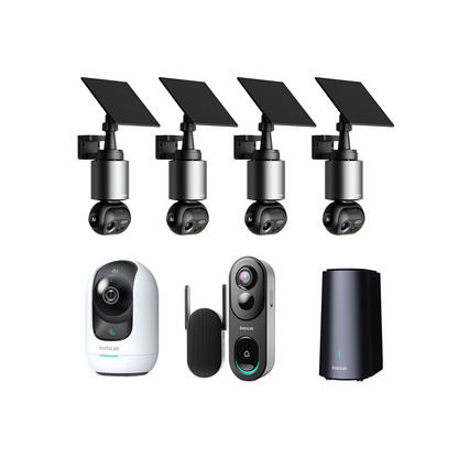 Home Security Bundle: W510 (4-Camera Kit) + C221 + R810